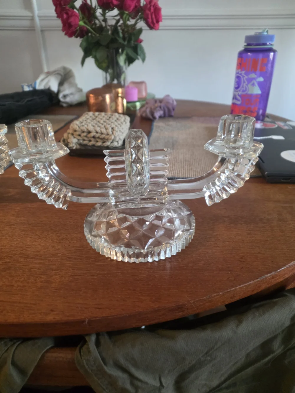 Candlestick Holder Art Deco Chandelier Candelabra Bohème Made in Czech Republic
